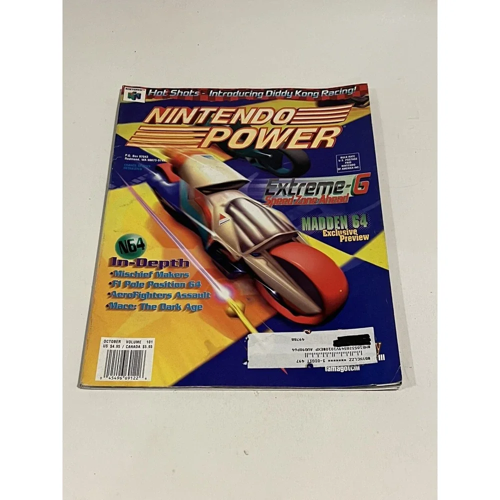 Nintendo Power Magazine Vol. #101 with Madden 64 Poster Complete October 1997